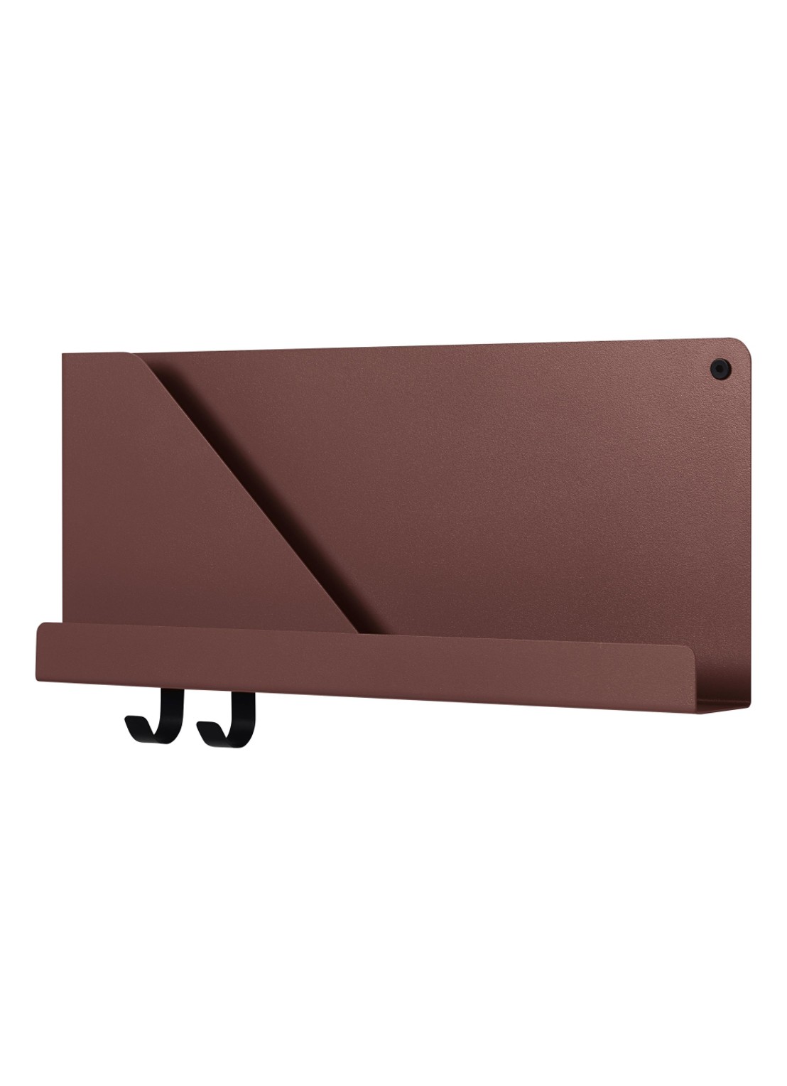 Muuto Folded wandplank 50 cm - voorkant donkerrood