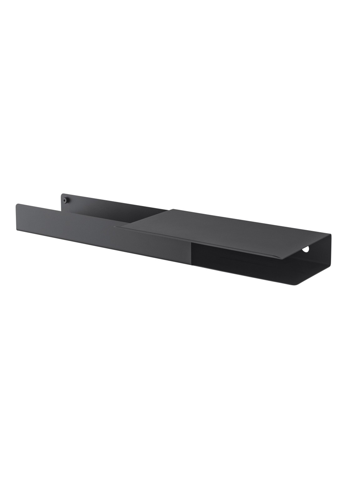 Muuto Folded wandplank 62 x 19 cm - voorkant zwart
