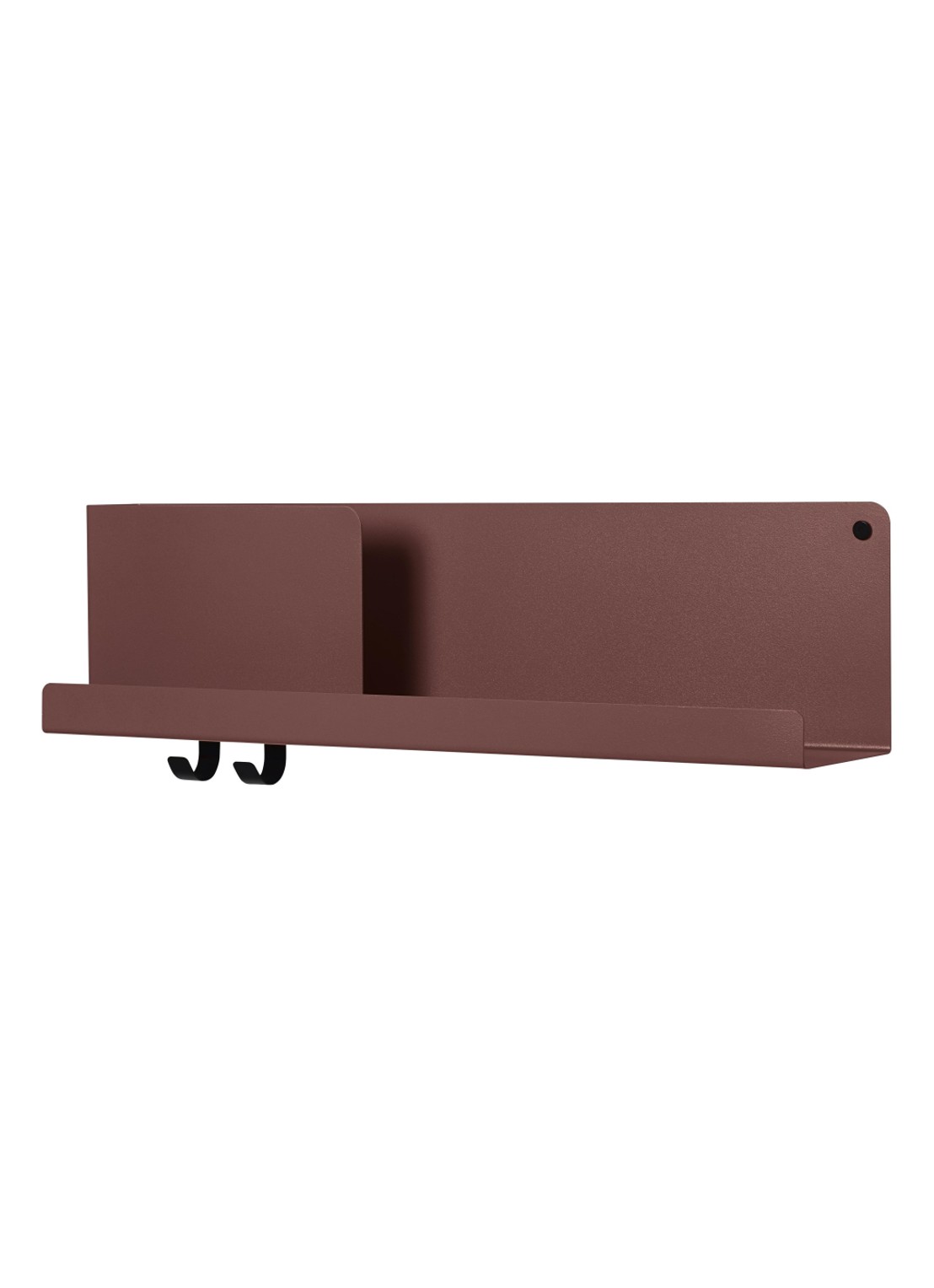 Muuto Folded wandplank 63 cm - voorkant donkerrood