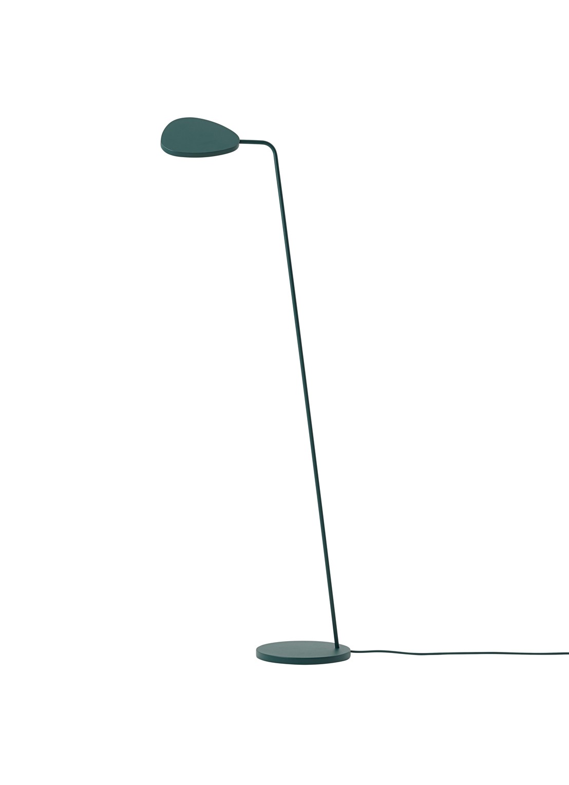 Muuto Leaf vloerlamp LED 118 cm - voorkant 2 donkergroen