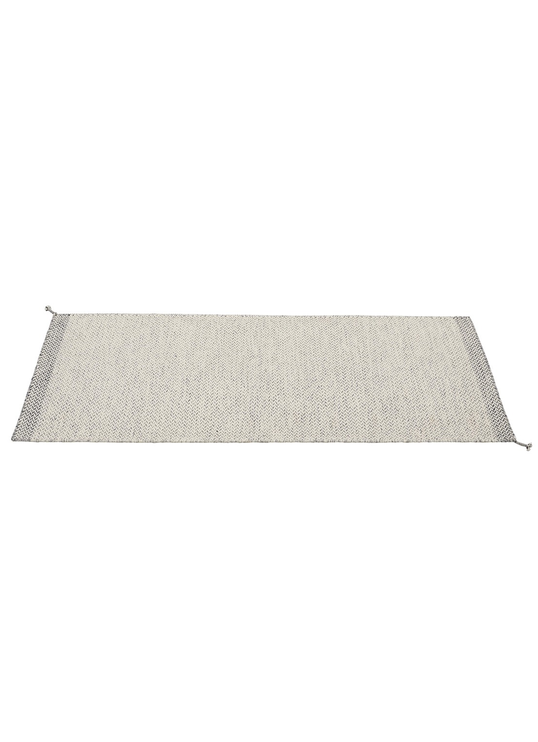 Muuto Ply vloerkleed 200 x 80 cm   - voorkant 5 lichtgrijs