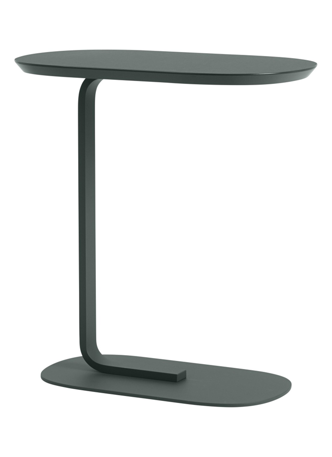 Muuto Relate Bijzettafel 60,5 cm - voorkant donkergroen