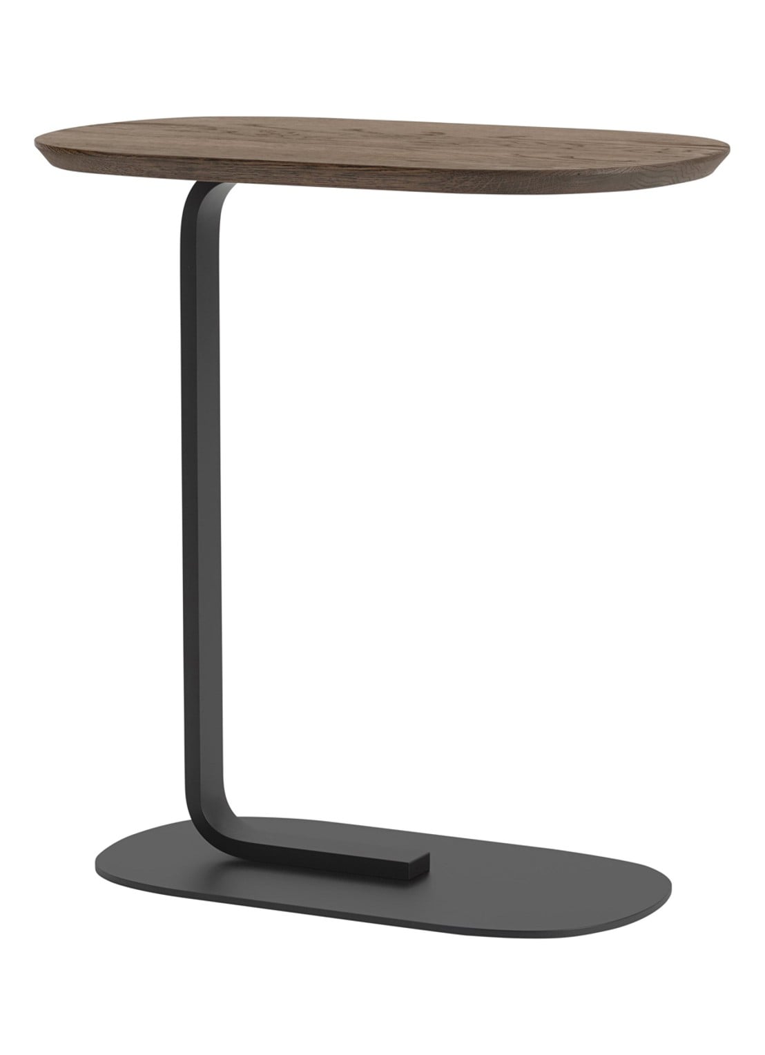 Muuto Relate bijzettafel 60 cm - voorkant zwart