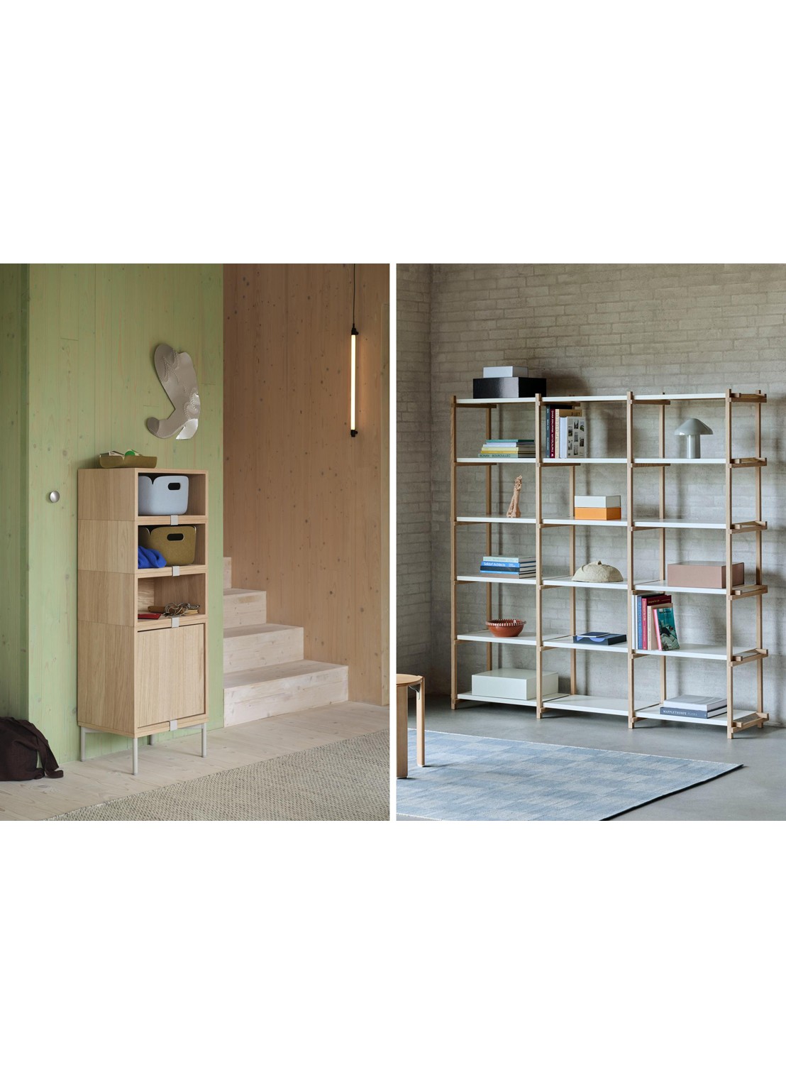 Muuto Restore opbergmand 48 x 35 cm - achterkant 6 donkergroen