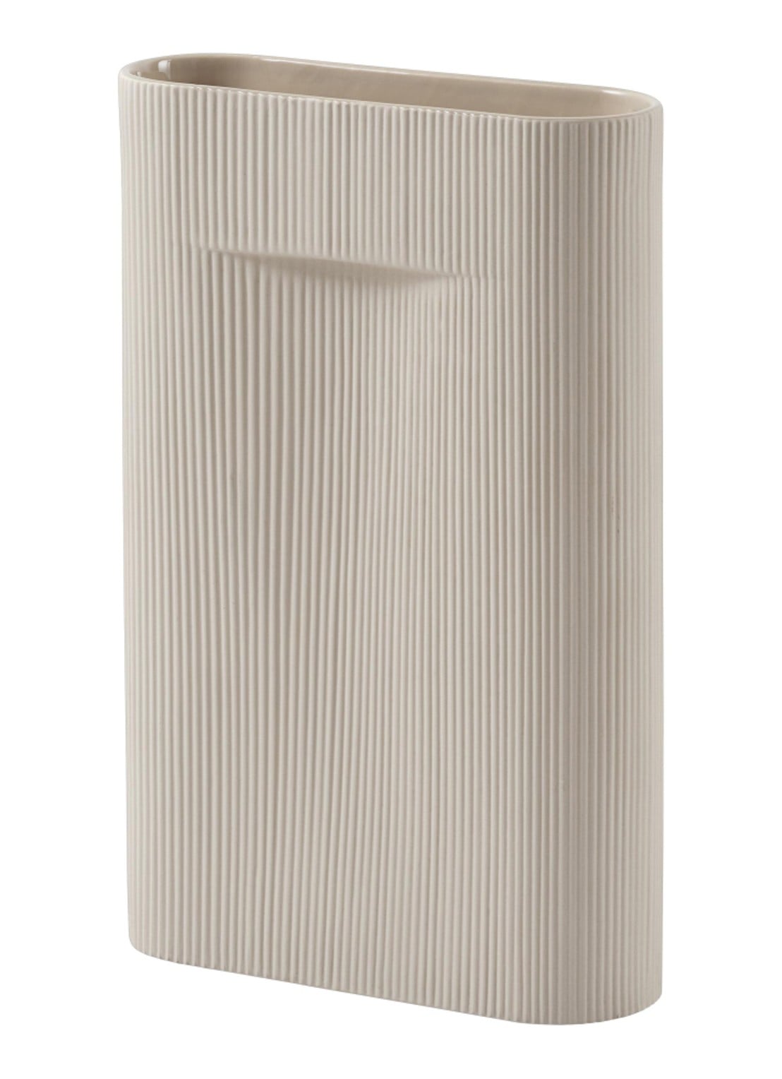 Muuto Ridge vaas 48 cm  - voorkant beige