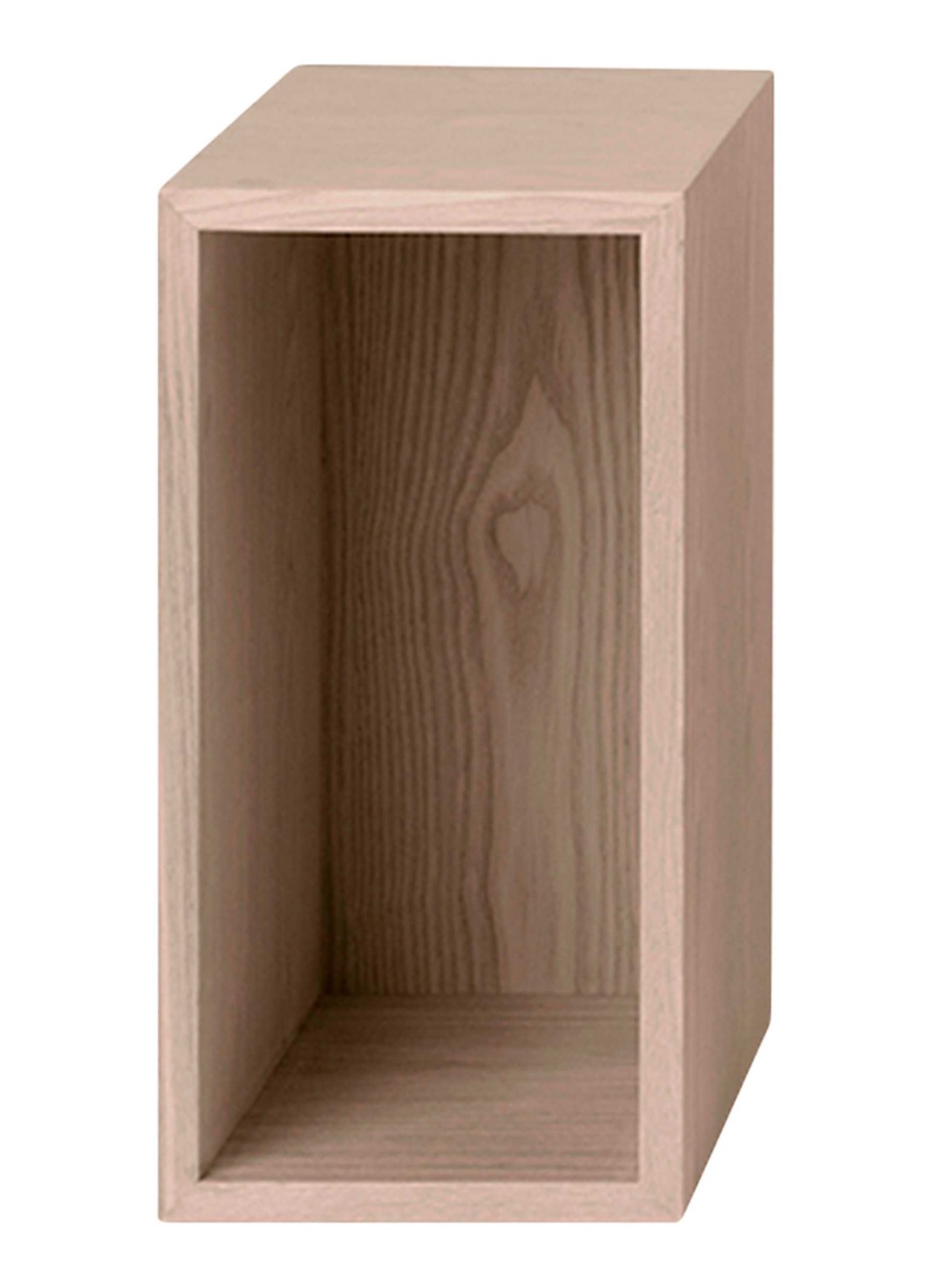 Muuto Stacked 2.0 kast met backboard small  - voorkant naturel