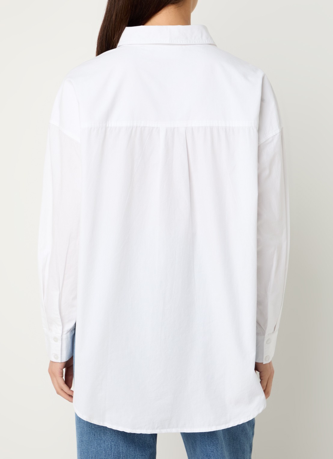 My Essential Wardrobe 03 Blouse met kraag - achterkant wit