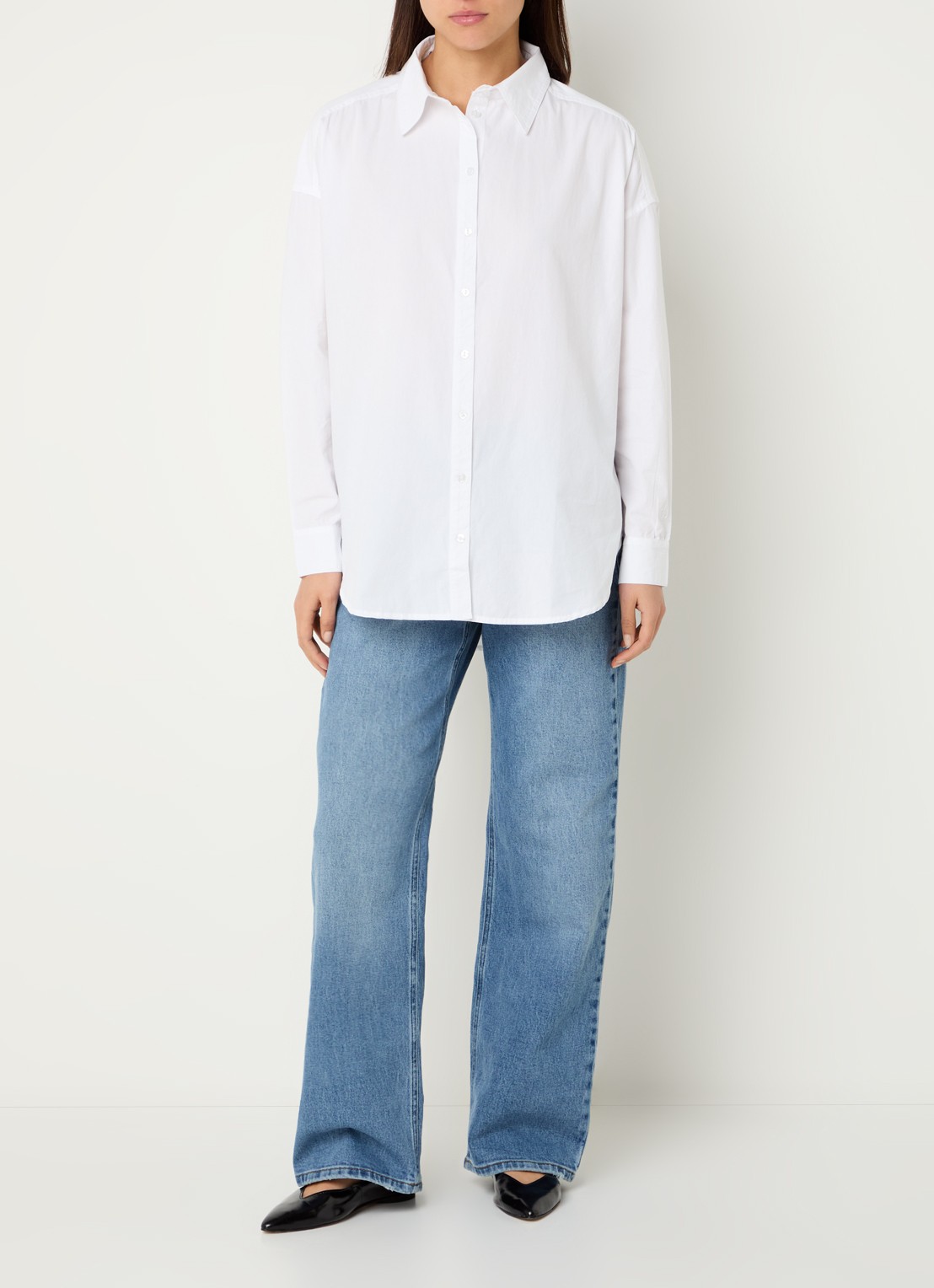 My Essential Wardrobe 03 Blouse met kraag - voorkant 3 wit