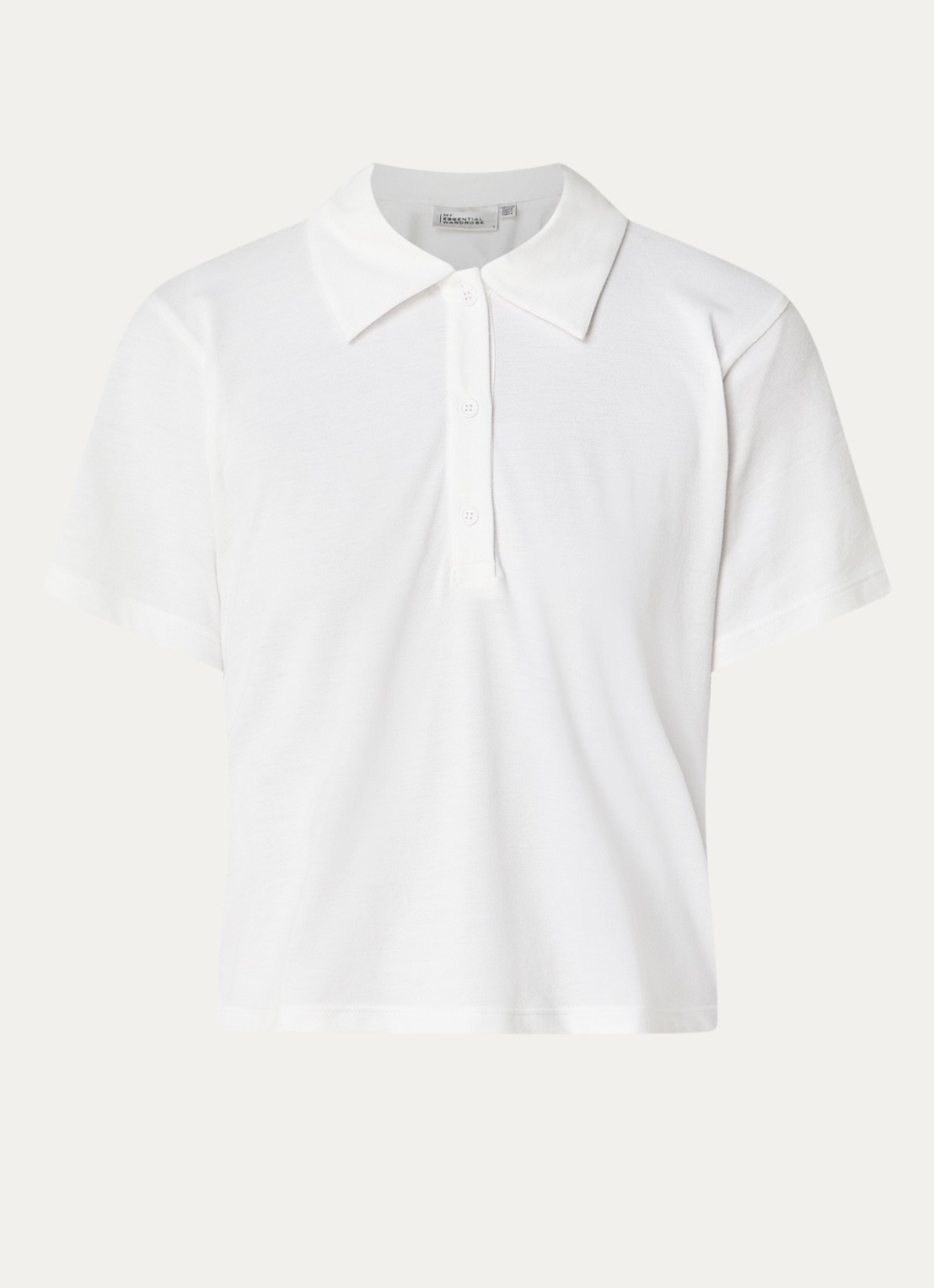 My Essential Wardrobe Abby polo van piqué katoen - voorkant 3 wit