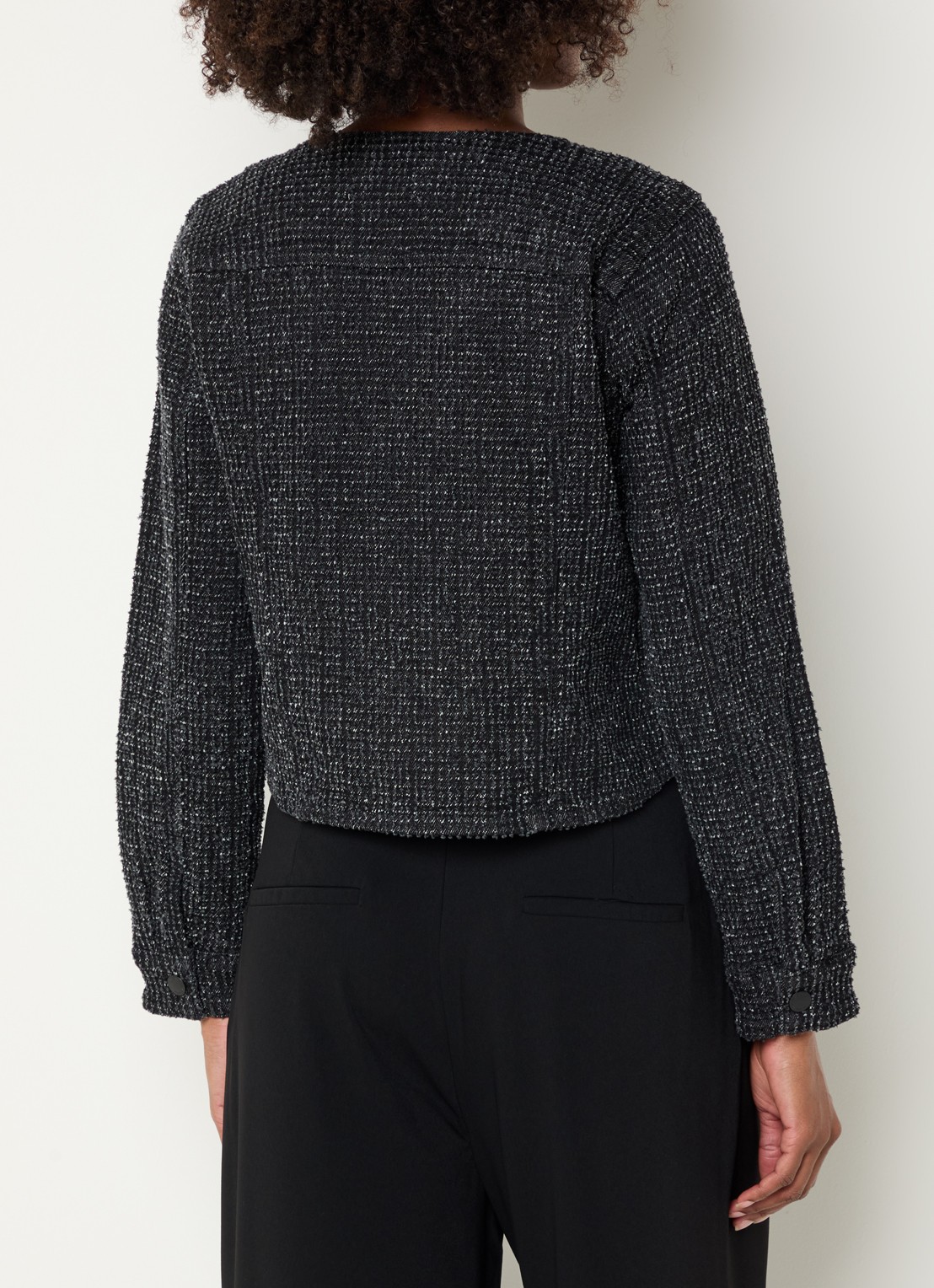 My Essential Wardrobe Esme jack met structuur - achterkant 3 zwart