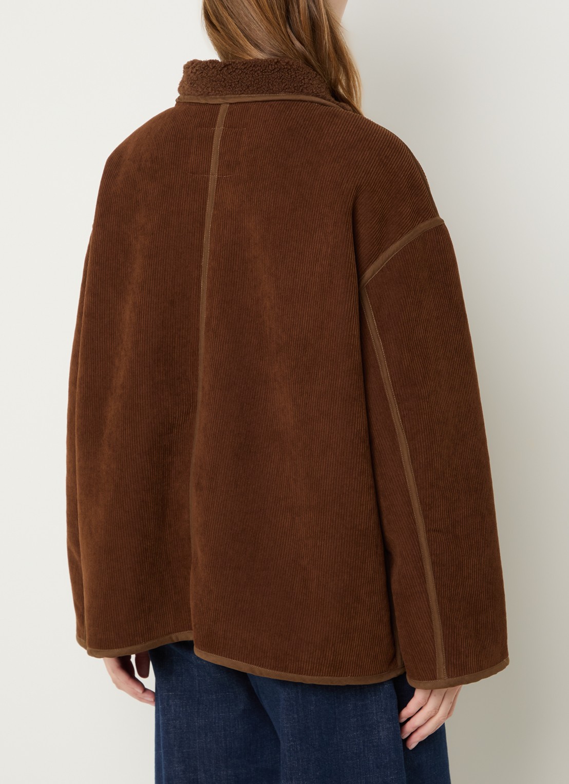 My Essential Wardrobe Funa jack van corduroy - achterkant 3 bruin