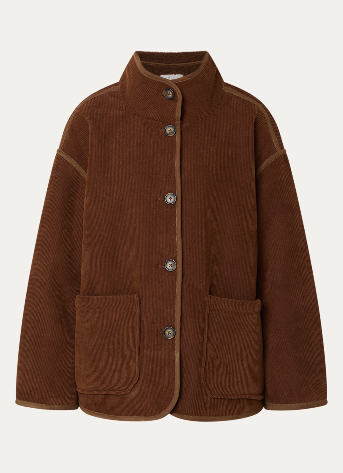 My Essential Wardrobe Funa jack van corduroy - voorkant bruin