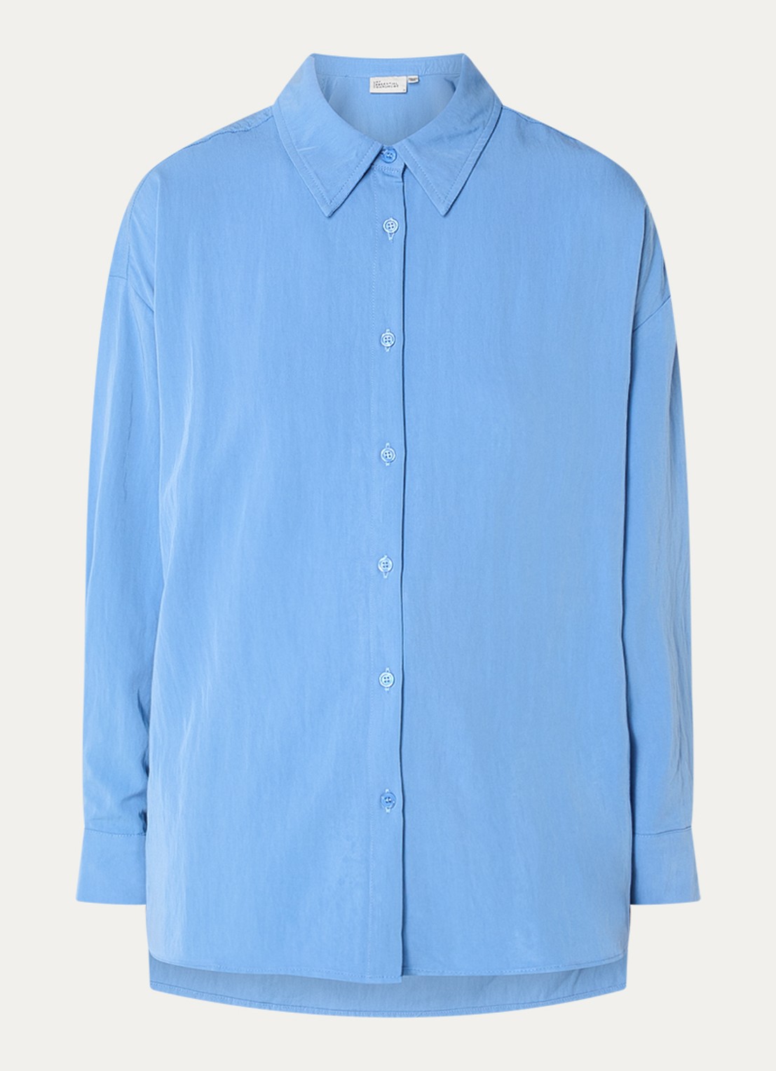 My Essential Wardrobe Gilda blouse met kraag - voorkant 2 blauw