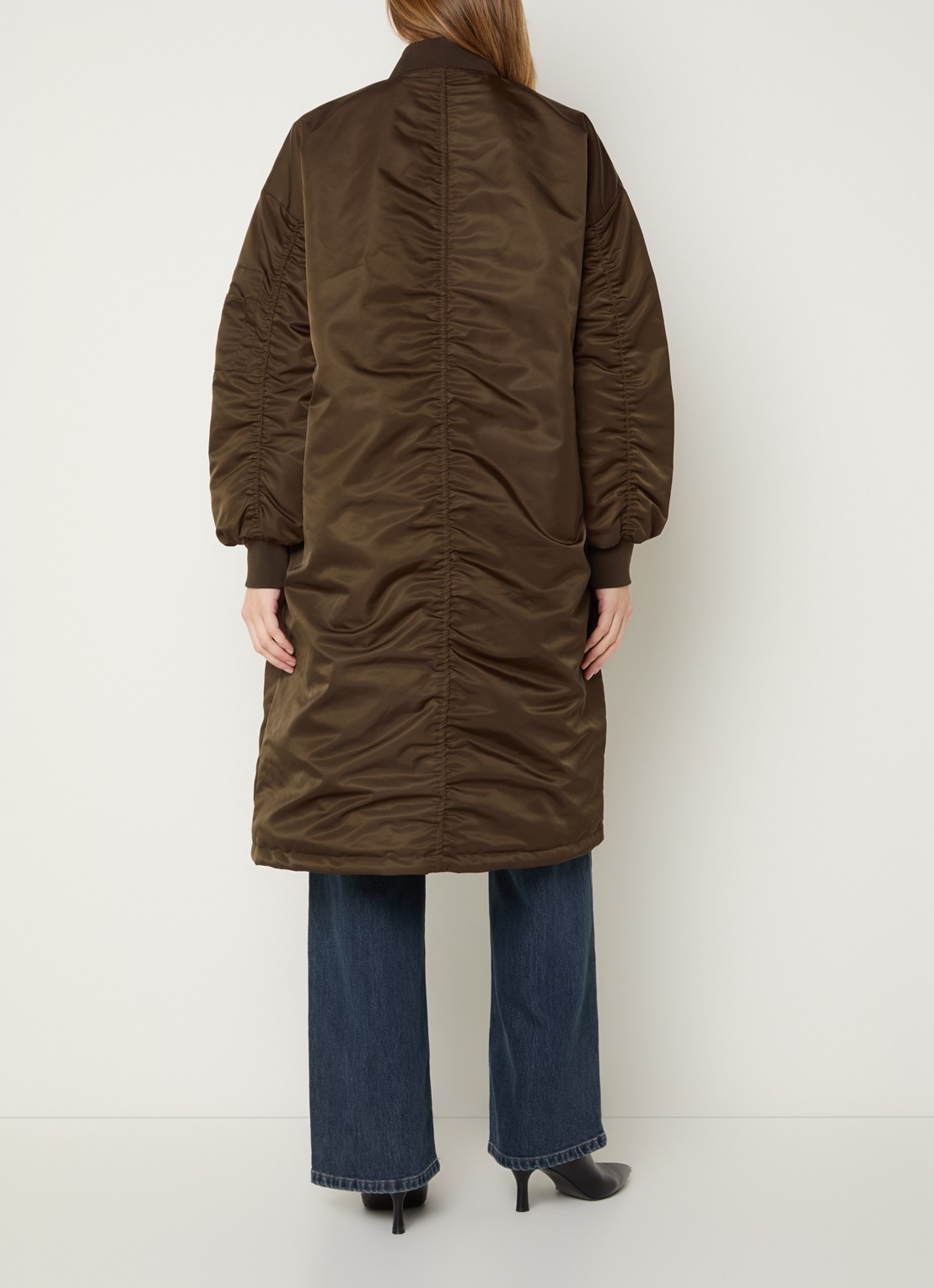 My Essential Wardrobe Helga parka met klepzakken - achterkant 2 bruin