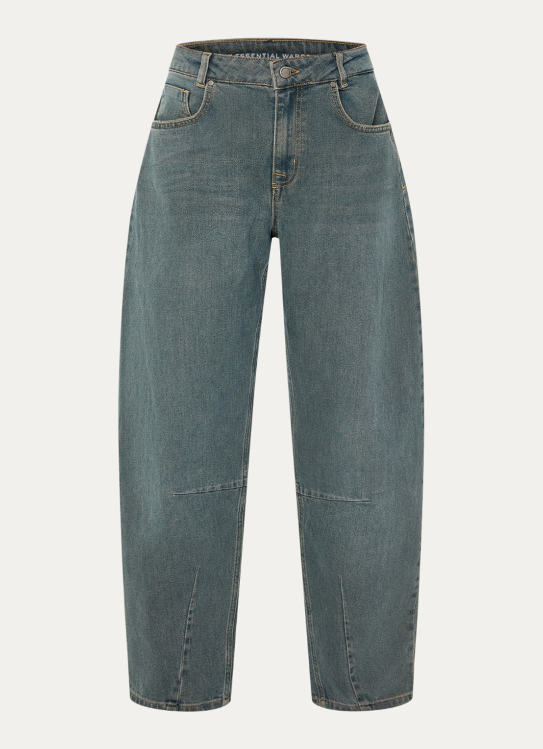 My Essential Wardrobe Hottie balloon jeans met medium wassing - voorkant 4 blauw