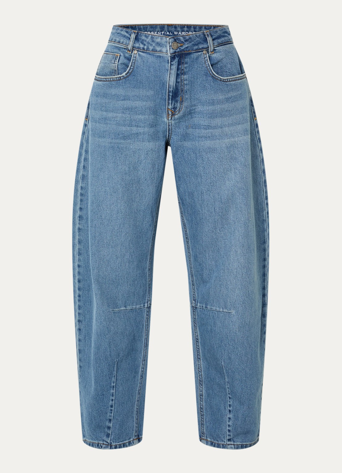 My Essential Wardrobe Hottie balloon jeans met medium wassing - voorkant 3 indigo