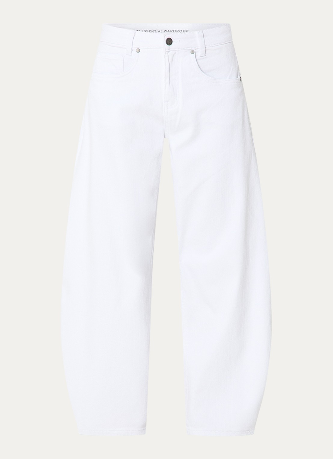 My Essential Wardrobe Hottie mid waist balloon fit jeans met gekleurde wassing  - voorkant wit