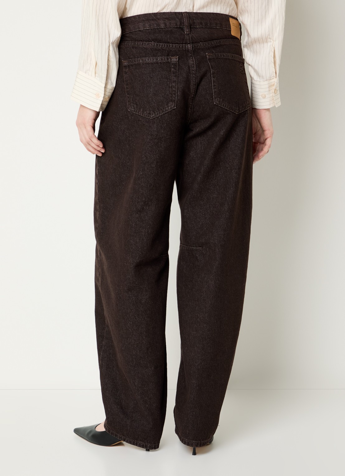 My Essential Wardrobe Lance low waist loose fit jeans met gekleurde wassing - achterkant 3 donkerbruin