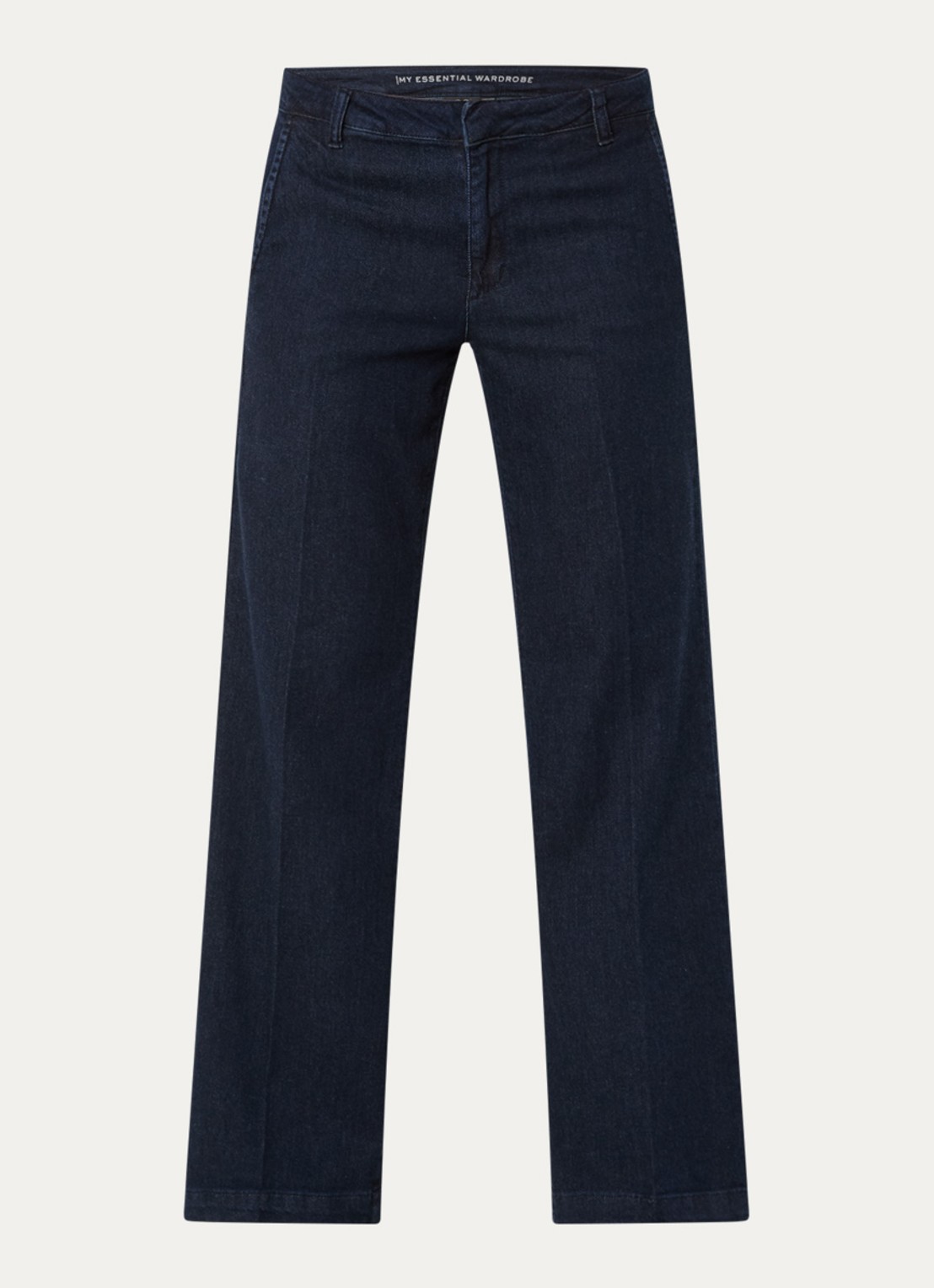 My Essential Wardrobe Lara high waist loose fit jeans met donkere wassing - voorkant 3 indigo