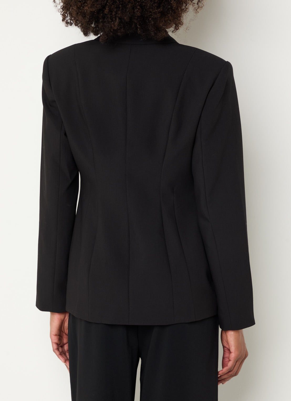 My Essential Wardrobe Milan blazer met klepzakken - achterkant zwart