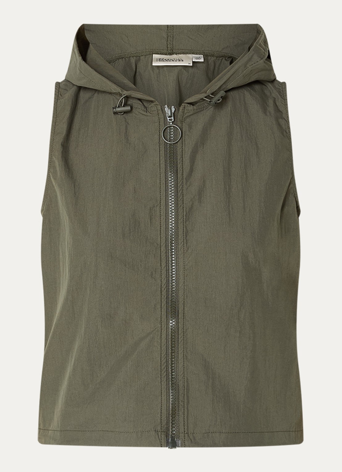 My Essential Wardrobe Mulla gilet met capuchon  - voorkant 2 donkergroen