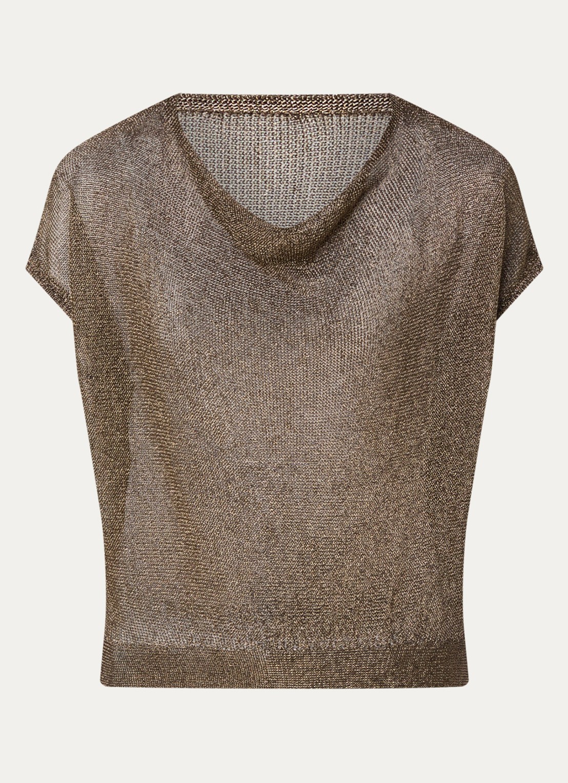 My Essential Wardrobe Olly top met opengewerkt dessin - voorkant 2 goud