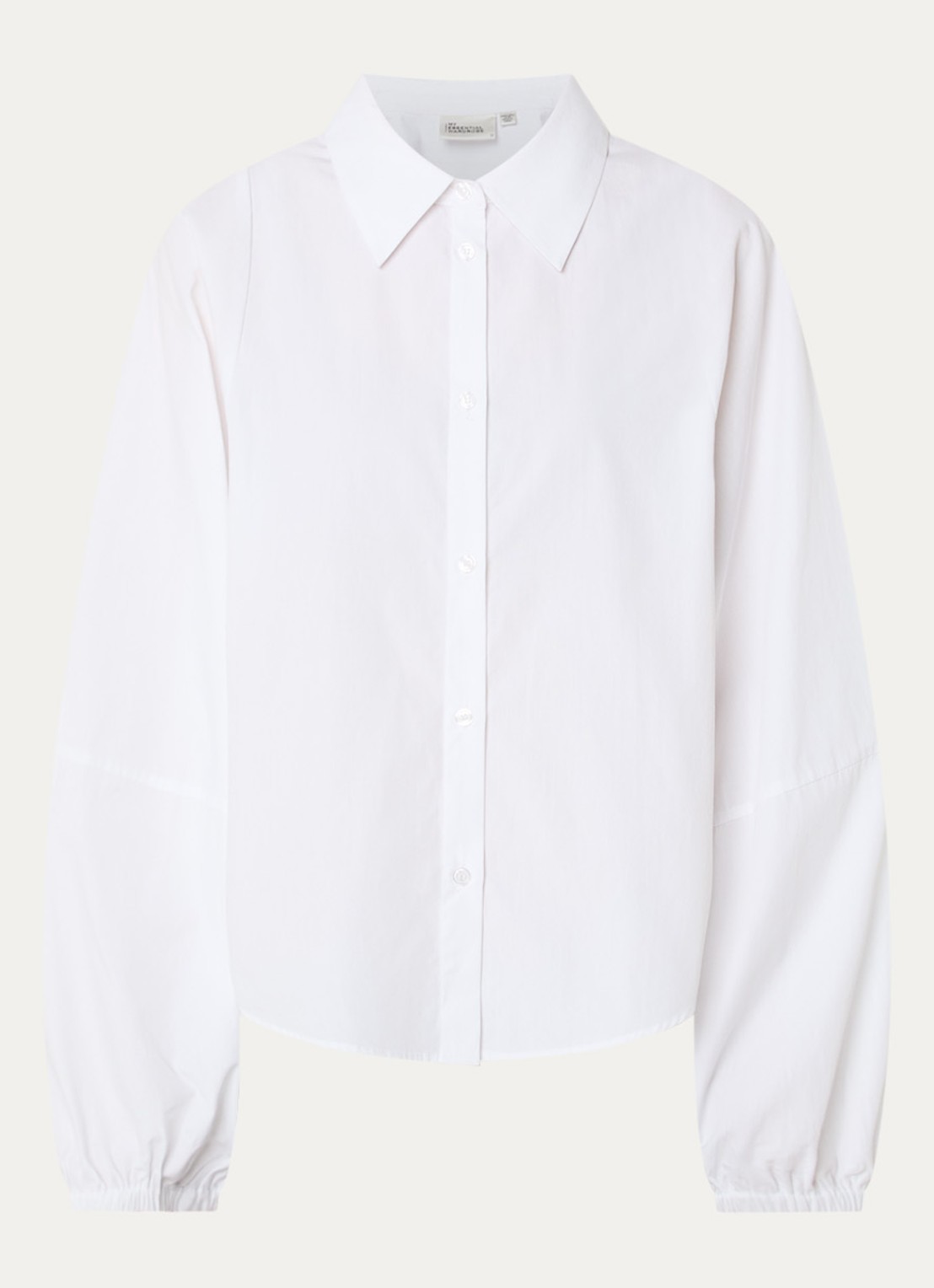 My Essential Wardrobe Sunna blouse met ballonmouw - voorkant wit