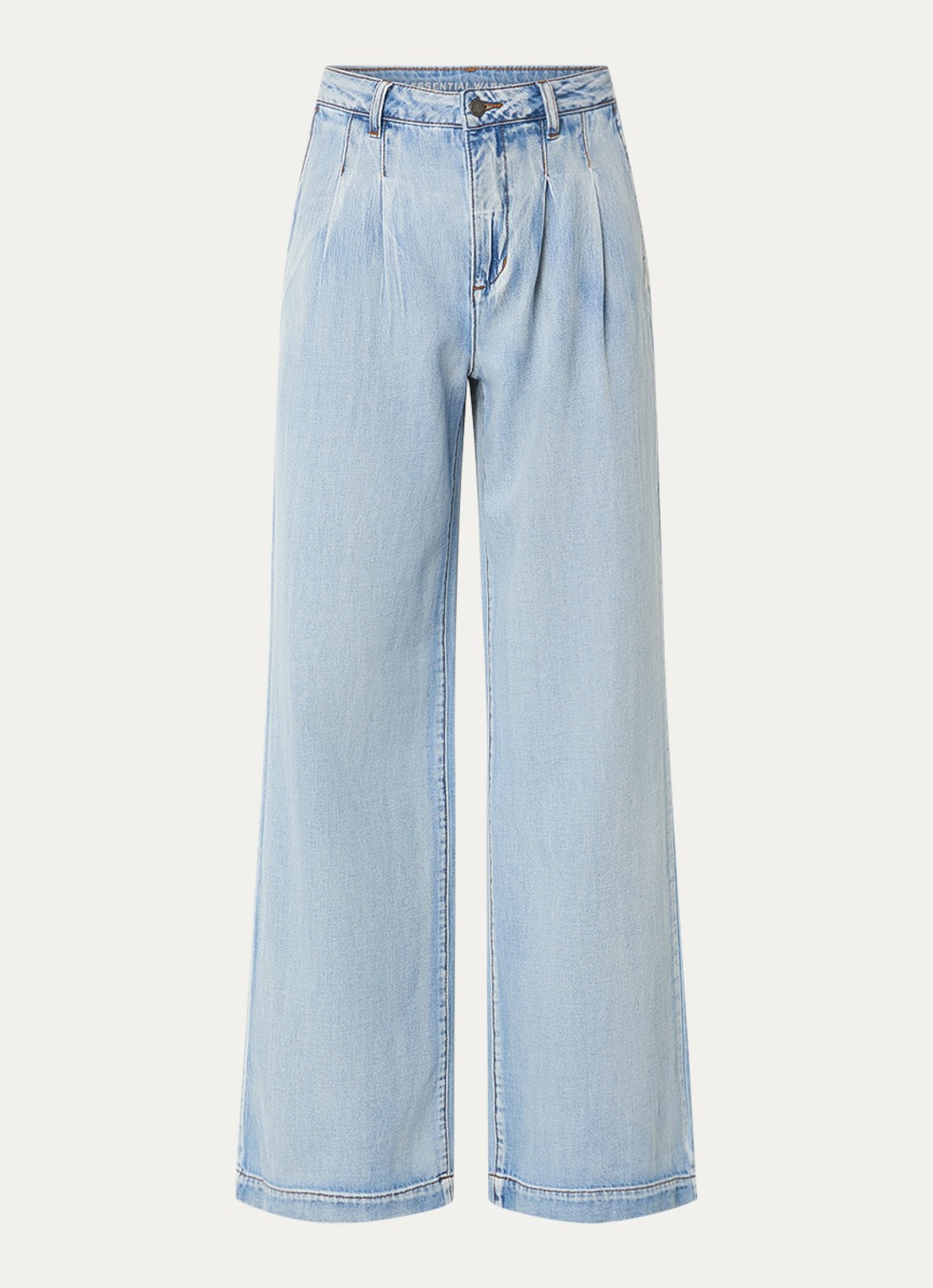 My Essential Wardrobe Zito 171 high waist wide leg jeans - voorkant 2 lichtblauw