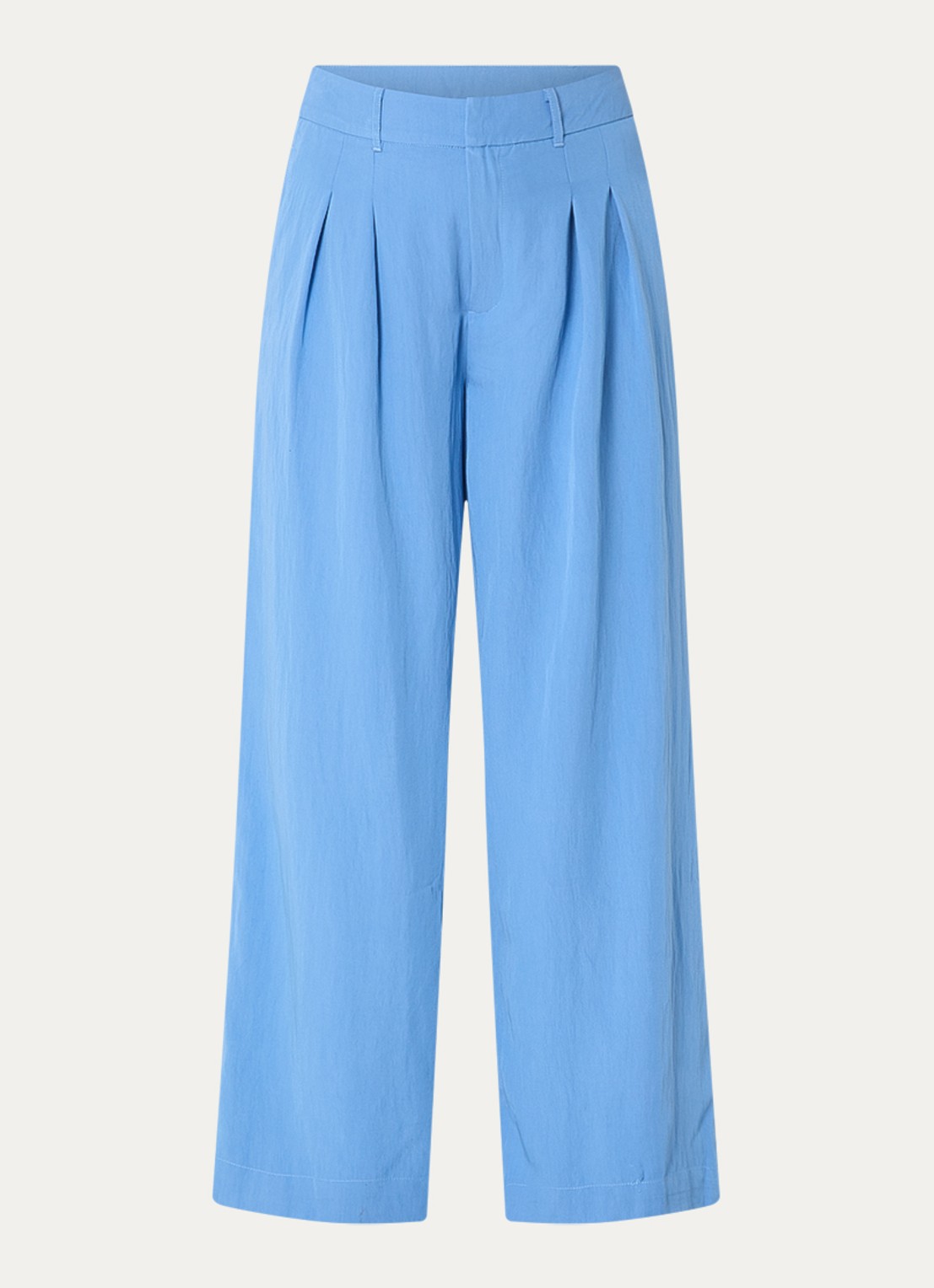 My Essential Wardrobe Zoe high waist wide fit pantalon - voorkant 2 blauw