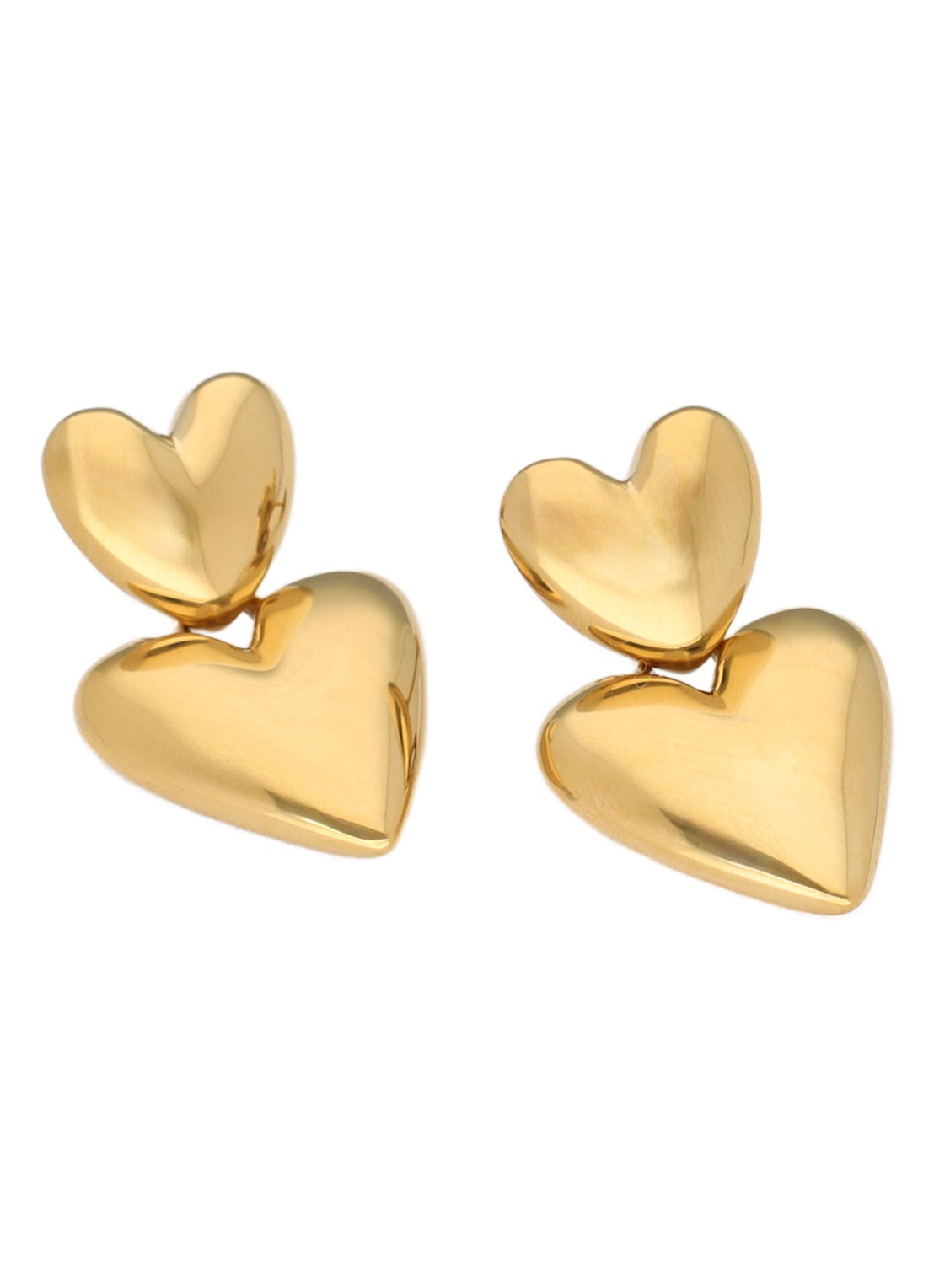My Jewellery 2 Hearts oorstekers - achterkant 3 goud
