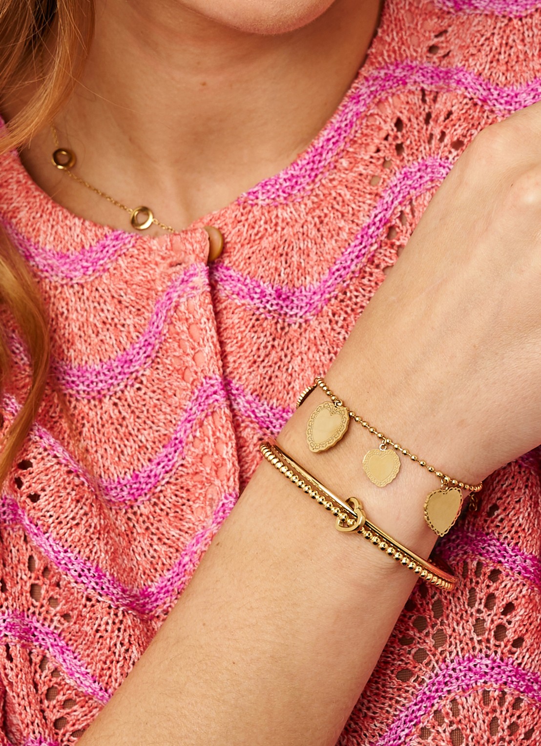 My Jewellery  2 set heart bangle - voorkant 2 goud