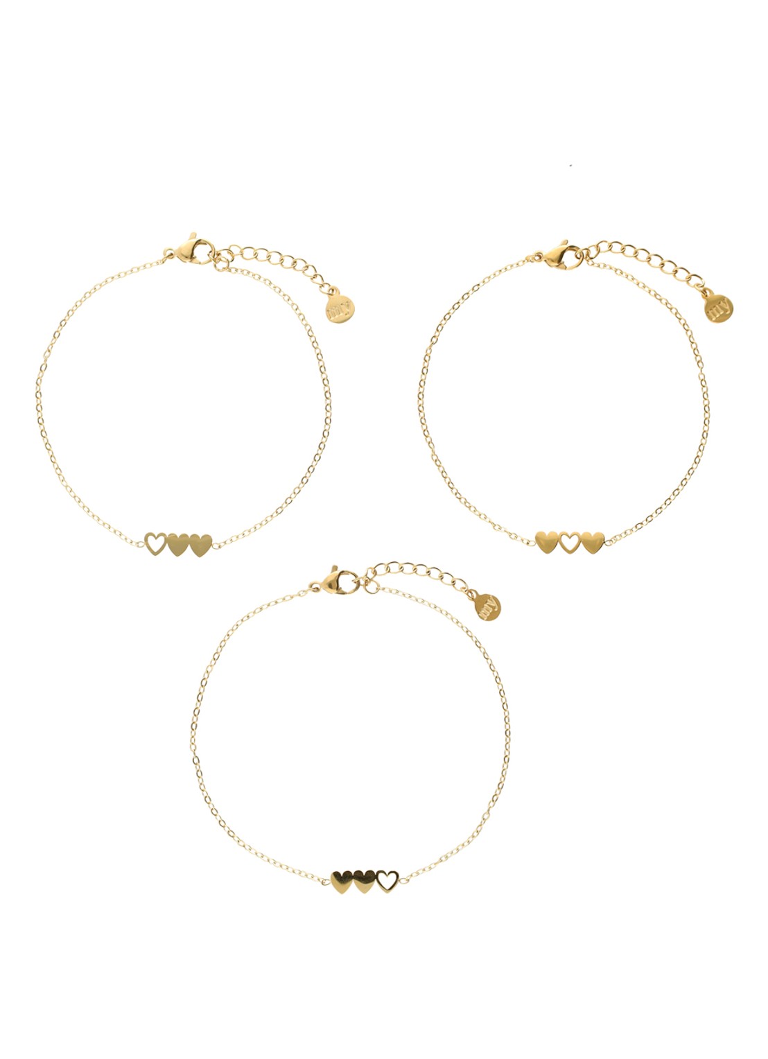 My Jewellery Armband set van 3 - voorkant goud