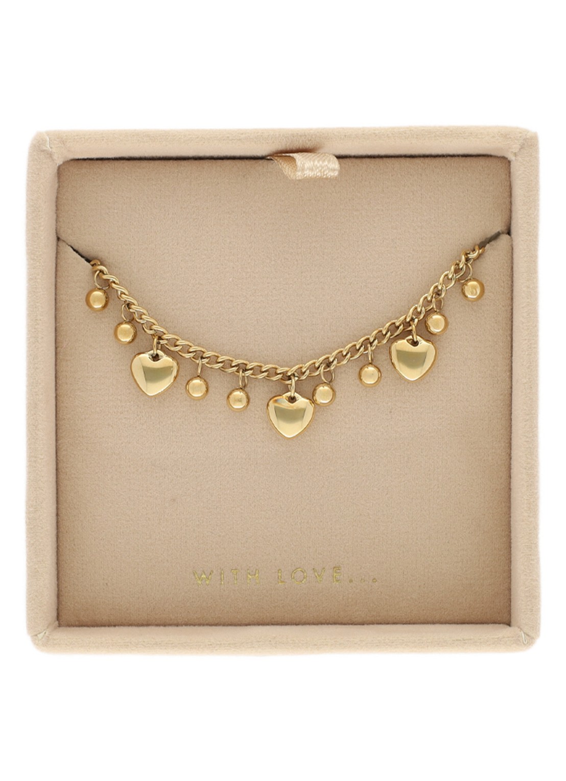 My Jewellery Chain Hearts & dots armband - detail 5 goud