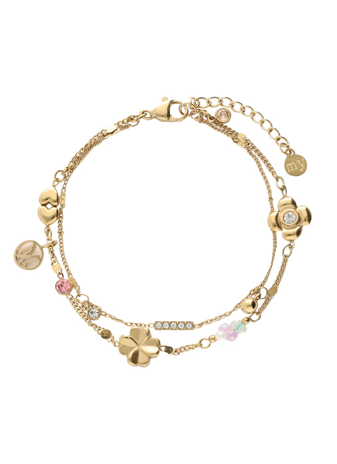 My Jewellery Dream Chaser armband met hangers - voorkant goud