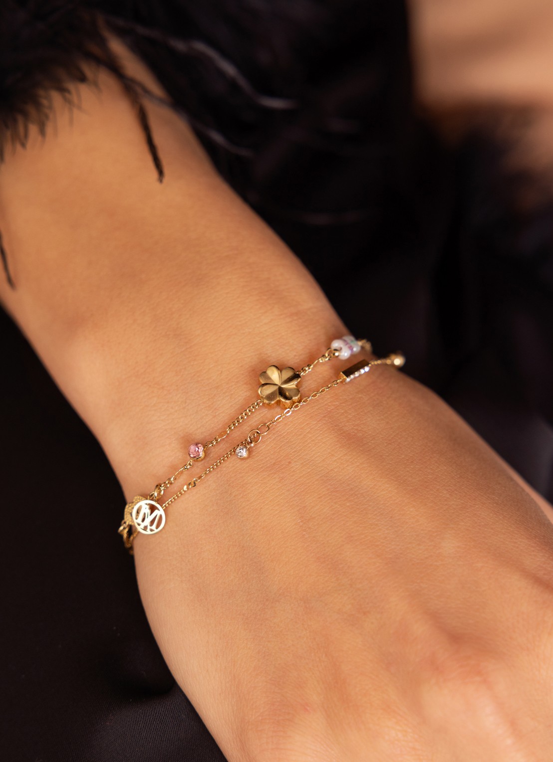 My Jewellery Dream Chaser armband met hangers - voorkant 2 goud