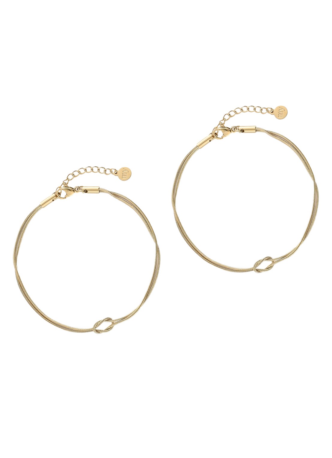 My Jewellery Forever Connected Knot armband set van 2 - detail 3 goud