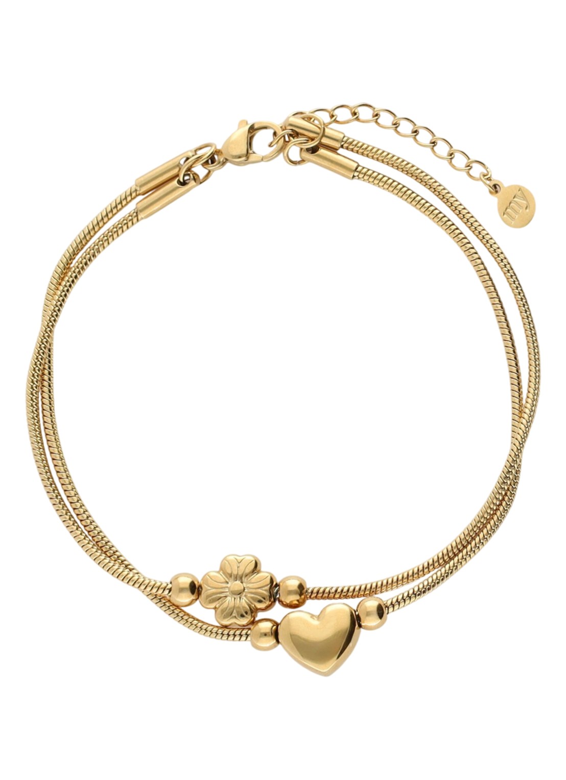 My Jewellery Gratitude armband  - voorkant 4 goud
