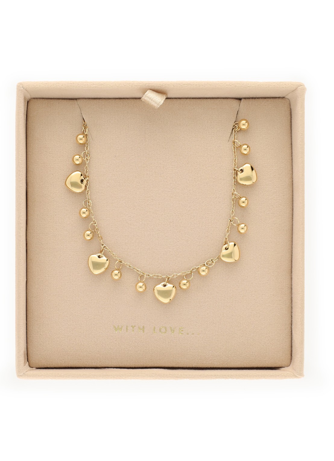 My Jewellery Hearts & dots ketting met bedels - detail 5 goud