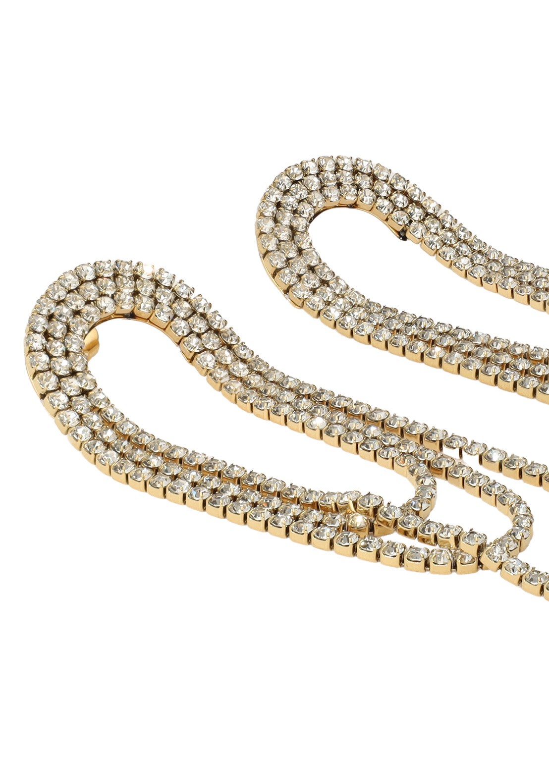 My Jewellery Oval strass oorstekers - achterkant 3 goud