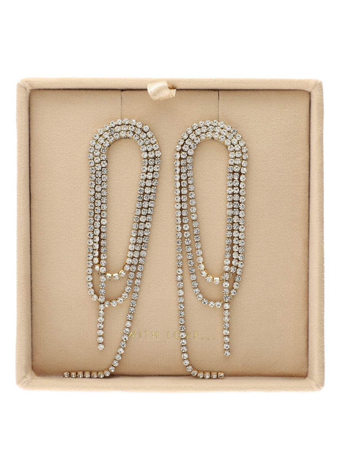 My Jewellery Oval strass oorstekers - detail 5 goud