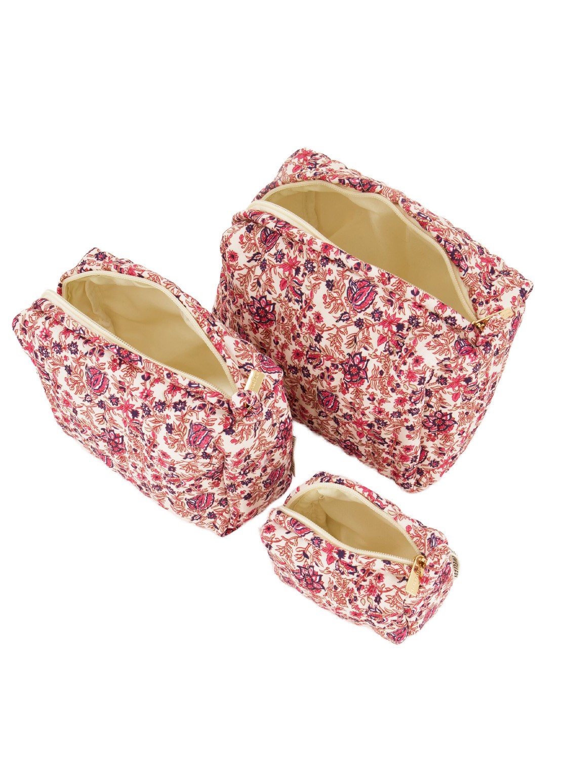 My Jewellery Toilettas met bloemenprint - voorkant 3 roze