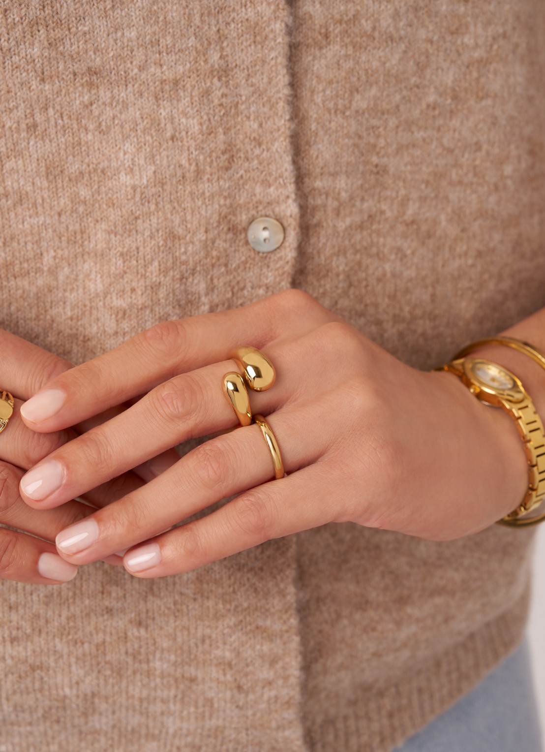 My Jewellery Verstelbare ring - voorkant 3 goud