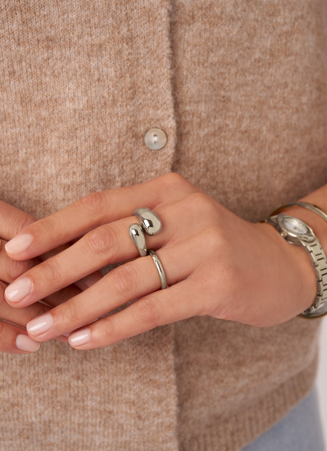 My Jewellery Verstelbare ring - voorkant 2 zilver