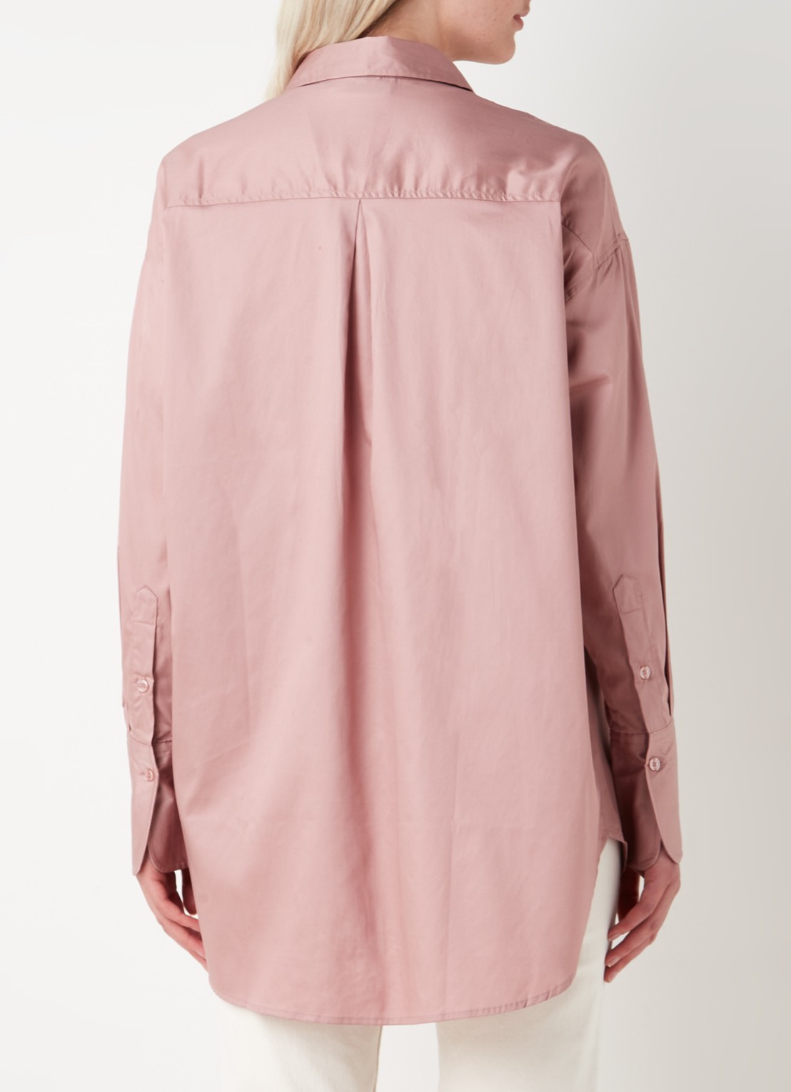 NA-KD Oversized blouse met borstzak - achterkant 2 oudroze