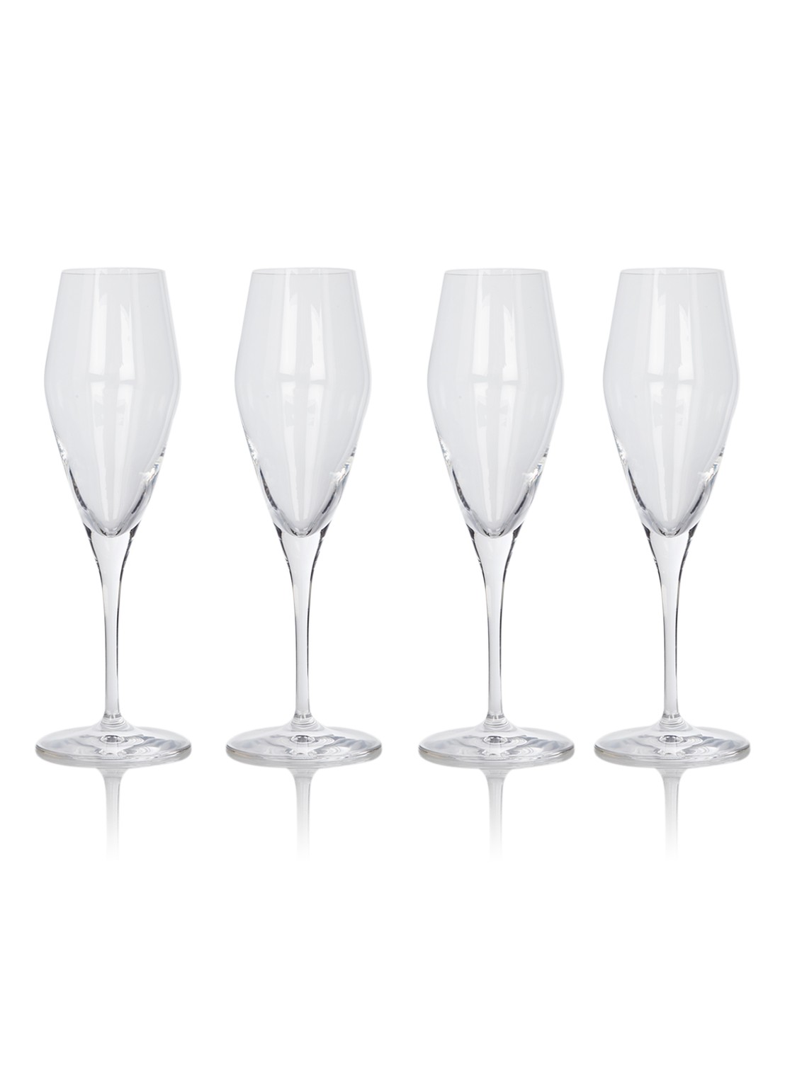 Nachtmann Champagneglas set van 4 - voorkant transparant