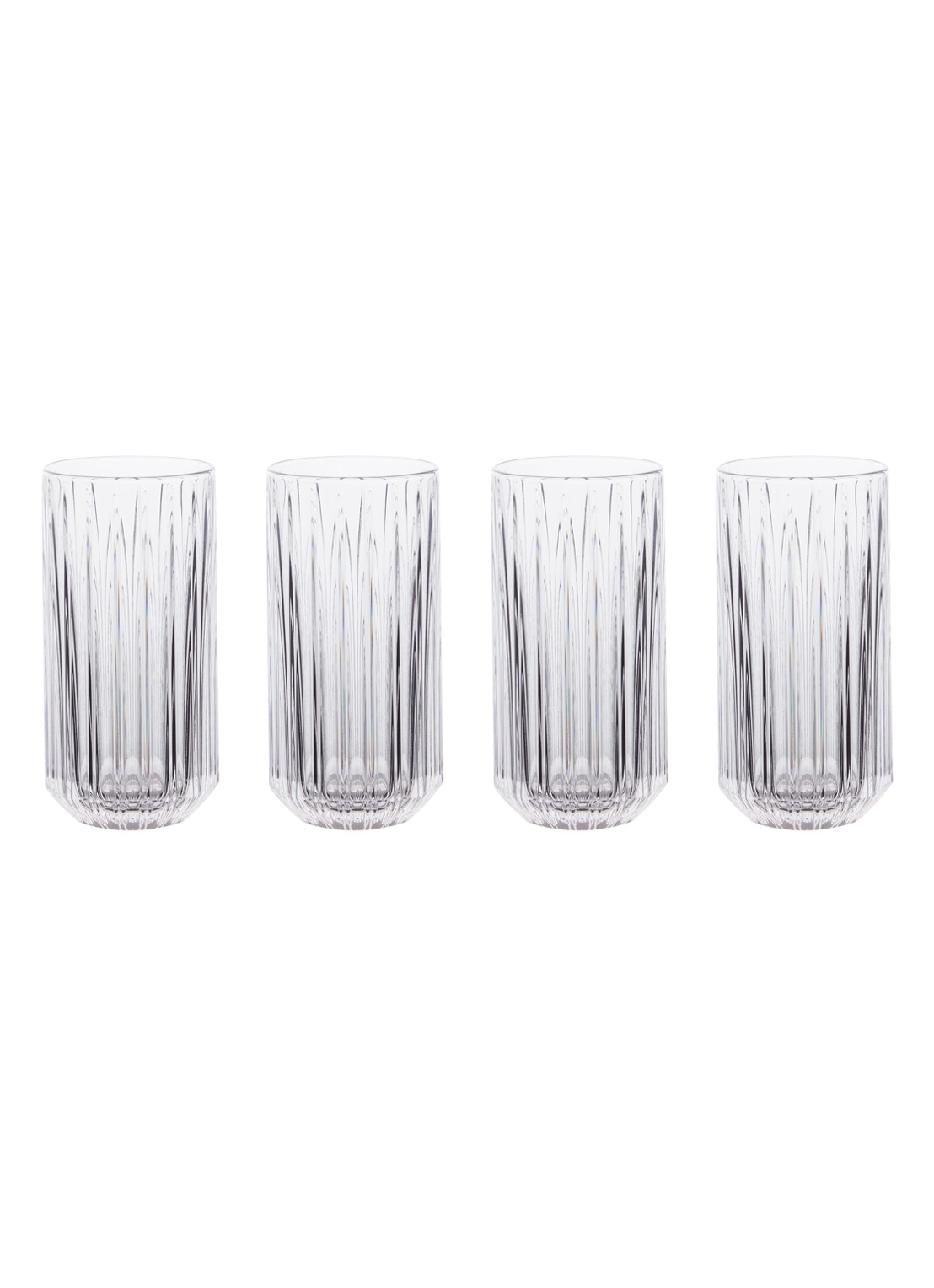 Nachtmann Jules longdrinkglas 37,5 cl set van 4 - voorkant transparant