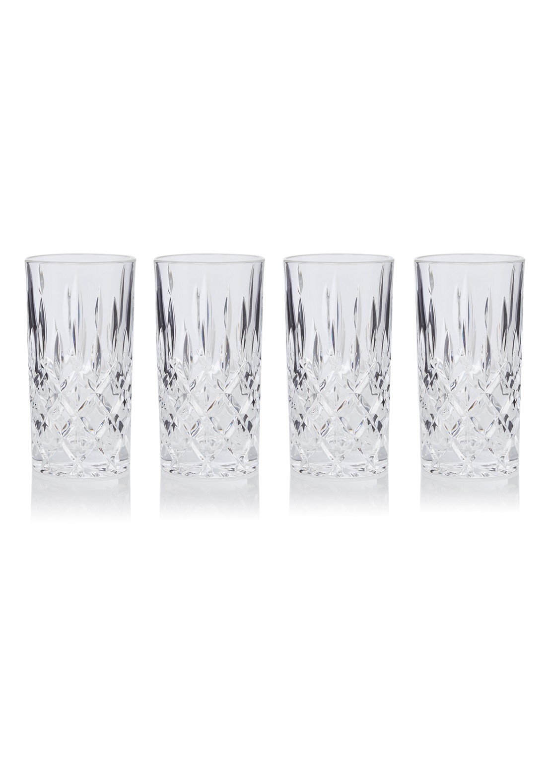 Nachtmann Noblesse longdrink glas set van 4 - voorkant 2 transparant