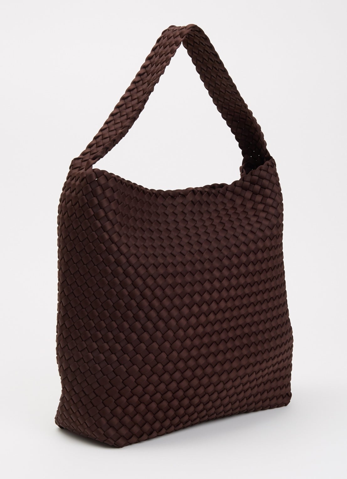 Naghedi Nomad Medium schoudertas met uitneembaar etui - achterkant 5 chocoladebruin