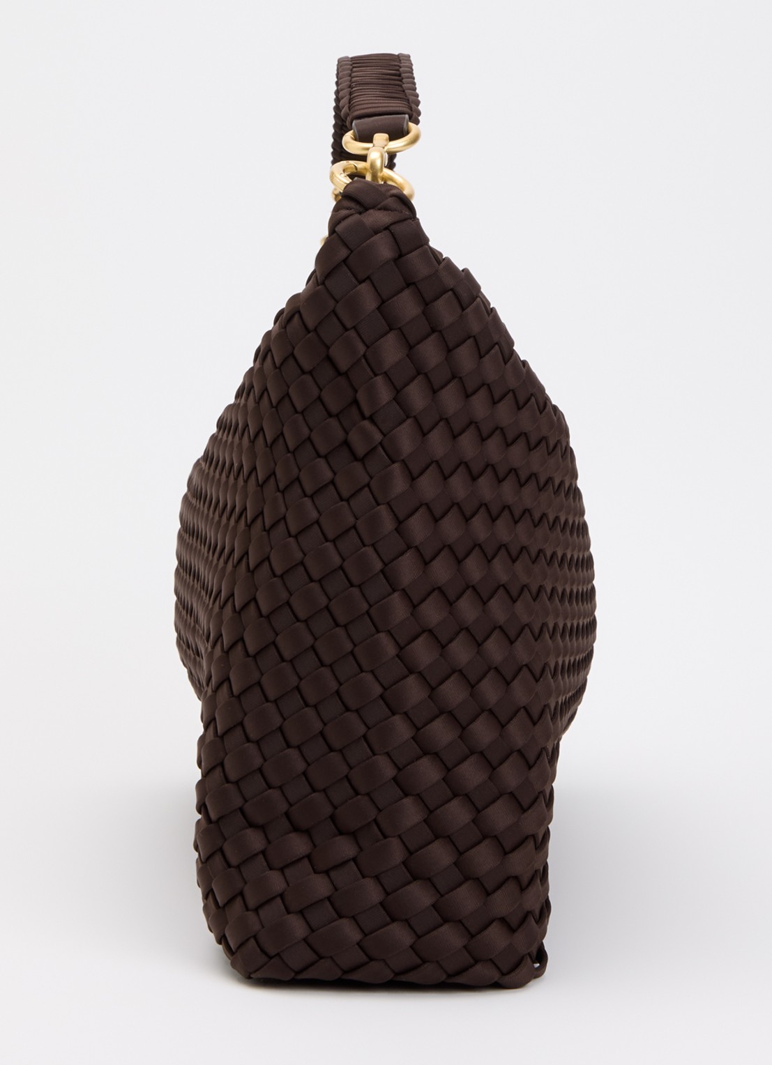 Naghedi Porto Medium Half Moon schoudertas met afneembare schouderriem  - detail 3 chocoladebruin