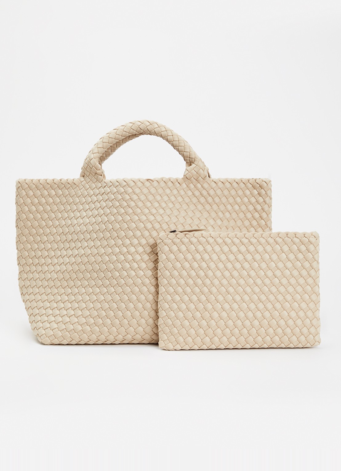 Naghedi St Barths Medium shopper met uitneembaar etui - voorkant beige